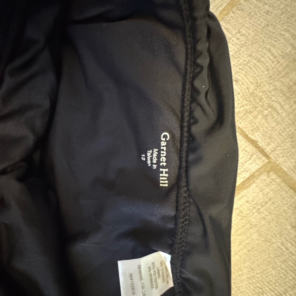 Garnet Hill Classic Black Swim Skirt - Picture 2 of 3